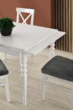Didim Alaçatı Açılır Mutfak Masa Sandalye Takımı 80x120
