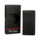 Pierre Cardin Siyah Logolu Deri Cüzdan Dik Model 11055