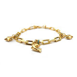 925 ayar Gümüş Altın Kaplama Şans Bileklik Gümüş Bileklik