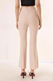 İspanyol Paça Pantolon Bej
