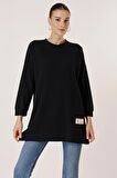Yanları Yırtmaçlı Örme Tunik Bluz