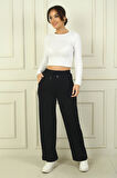 Kadın Beli Lastikli Cepli Palazzo Pantolon