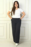 Kadın Beli Lastiki Cepli Karyağdı B.üyük Beden Palazzo Pantolon
