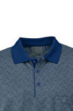 Oppland Erkek Polo Yaka Şık Desenli Cepli Kısa Kol Tam Kalıp Premium Pamuklu Jakarlı Kumaş T-Shirt