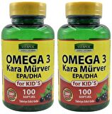 Vitapol Omega 3 Çocuk Balık Yağı Kara Mürver 2x100 Softgel For Kid's Çocuklar İçin