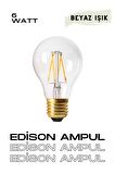 EDİSON AMPUL 1 ADET BEYAZ IŞIK - AVİZE - LAMBADER - MİKA - APLİK