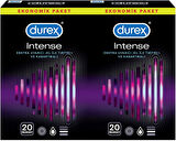 Durex Intense Prezervatif, 40’lı Ekonomik Avantaj Paket (2 x 20 Adet)
