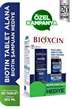 Bioxcin Biotin 5000 Mcg 60 Tablet ve Biotin Şampuan Seti - Diş Beyazlatıcı Köpük Hediye