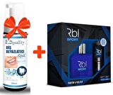 E2'quality Diş Beyazlatıcı Köpük + Rebul Erkek Parfüm Seti Sport Edt 90 ml Ve Duş Jeli 200 ml Kofre Set