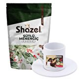 Shazel 200 gr Türk Kahvesi + Maymun Kahve Keyfi Türk Kahvesi Fincanı 