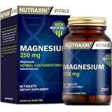 Nutraxin Magnesium Citrate 250 mg Takviye Edici Gıda 60 Tablet