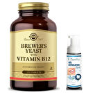 Solgar Brewers Yeast with Vitamin B 12 250 Tablet - Diş Beyazlatıcı Köpüğü Hediye