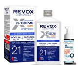 Revox X-Treme Dökülen Saçlar İçin 21 Etkin Bitki Özlü Şampuan 400 ml- Diş Beyazlatıcı Köpük Hediye