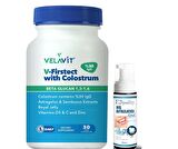 Velavit V-Firstect with Colostrum Takviye Edici Gıda 30 Kapsül- Diş Beyazlatıcı Köpük Hediye