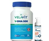 Velavit V-DHA 500 30 Yumuşak Jel Kapsül- Diş Beyazlatıcı Köpük Hediye 