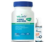 Velavit V-D3K2 With MSM 60 Tablet- Diş Beyazlatıcı Köpük Hediye 