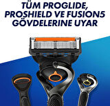 Gillette Fusion Proglide Yedek Erkek Tıraş Bıçağı 8'li - Diş Beyazlatıcı Köpük Hediye