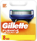 Gillette Fusion5 Start Yedek Erkek Tıraş Bıçağı 8'li - Diş Beyazlatıcı Köpük Hediye