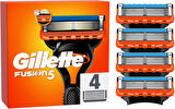 Gillette Fusion5 Yedek Tıraş Bıçağı 4 Adet - Diş Beyazlatıcı Köpük Hediye