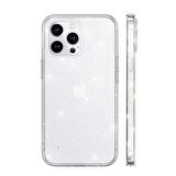 Smcase Apple iPhone 12 Pro Kılıf Transparan Simli Görünüm Vixy Silikon