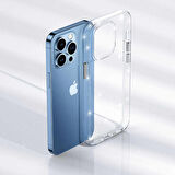 Smcase Apple iPhone 13 Pro Max Kılıf Transparan Simli Görünüm Vixy Silikon