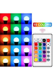 Uzaktan Kumandalı Renk Değiştirebilen RGB Led Ampül