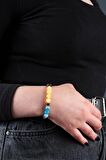 Sertifikalı Aslan Burcu Kadın&erkek Doğaltaş Hediye Bileklik Sitrin,ametist,kristal Kuvars,akik