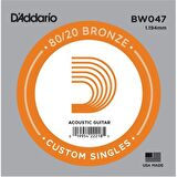 DADDARİO BW047 80/20 BRONZE AKUSTİK GİTAR TEK TEL 6 NO