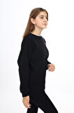Kız Çocuk Kalpli A Baskılı 3 İplik Sweatshirt 7-13 Yaş Lx270