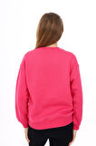 Kız Çocuk Baskılı 3 İplik Cep Detaylı Sweatshirt 7-13 Yaş Lx281