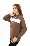 Kız Çocuk Garnili Kapüşonlu Sweatshirt Hoodie 7-13 Yaş Lx275