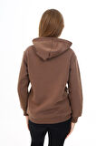 Kız Çocuk Garnili Kapüşonlu Sweatshirt Hoodie 7-13 Yaş Lx275