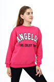 Kız Çocuk Yazı Baskılı 3 İplik Sweatshirt 7-13 Yaş Lx289