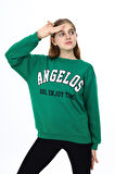 Kız Çocuk Yazı Baskılı 3 İplik Sweatshirt 7-13 Yaş Lx289