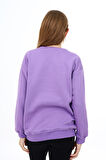 Kız Çocuk Yazı Baskılı 3 İplik Sweatshirt 7-13 Yaş Lx289