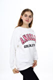 Kız Çocuk Yazı Baskılı 3 İplik Sweatshirt 7-13 Yaş Lx289