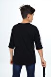 Erkek Çocuk Kol Şerit Garnili T-Shirt 9-14 Yaş Lx7063