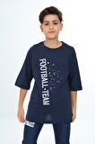 Erkek Çocuk Pile Detaylı T-Shirt 9-14 Yaş Lx7065
