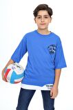 Erkek Çocuk Garni Detaylı Baskılı T-Shirt 9-14 Yaş Lx7083
