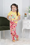 Kız Çocuk Meyve Baskılı Pijama Takımı 3-11 Yaş 6073-74