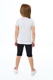 Kız Çocuk Kısa Taytlı Takım (T-shirt+Tayt) 3-13 Yaş Zu101
