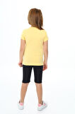 Kız Çocuk Kısa Taytlı Takım (T-shirt+Tayt) 3-13 Yaş Zu101