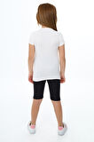 Kız Çocuk Kısa Taytlı Takım (T-shirt+Tayt) 3-13 Yaş Zu101