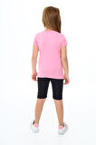 Kız Çocuk Kısa Taytlı Takım (T-shirt+Tayt) 3-13 Yaş Zu101