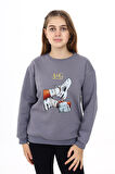 Kız Çocuk Baskılı 3 İplik Sweatshirt Px782.5