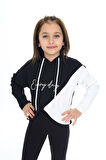 Kız Çocuk Crop Kapüşonlu Sweatshirt Px 9332.1