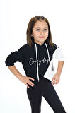 Kız Çocuk Crop Kapüşonlu Sweatshirt Px 9332.1