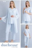 Duchesse 3040 Mavi 3 Lü Hamile Lohusa Pijama Sabahlık Tk