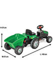 Nessiworld Active Traktör Römorklu Pedallı Yeşil