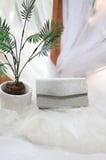  Kadın Simli Silver Mini Kutu Omuz Çantası